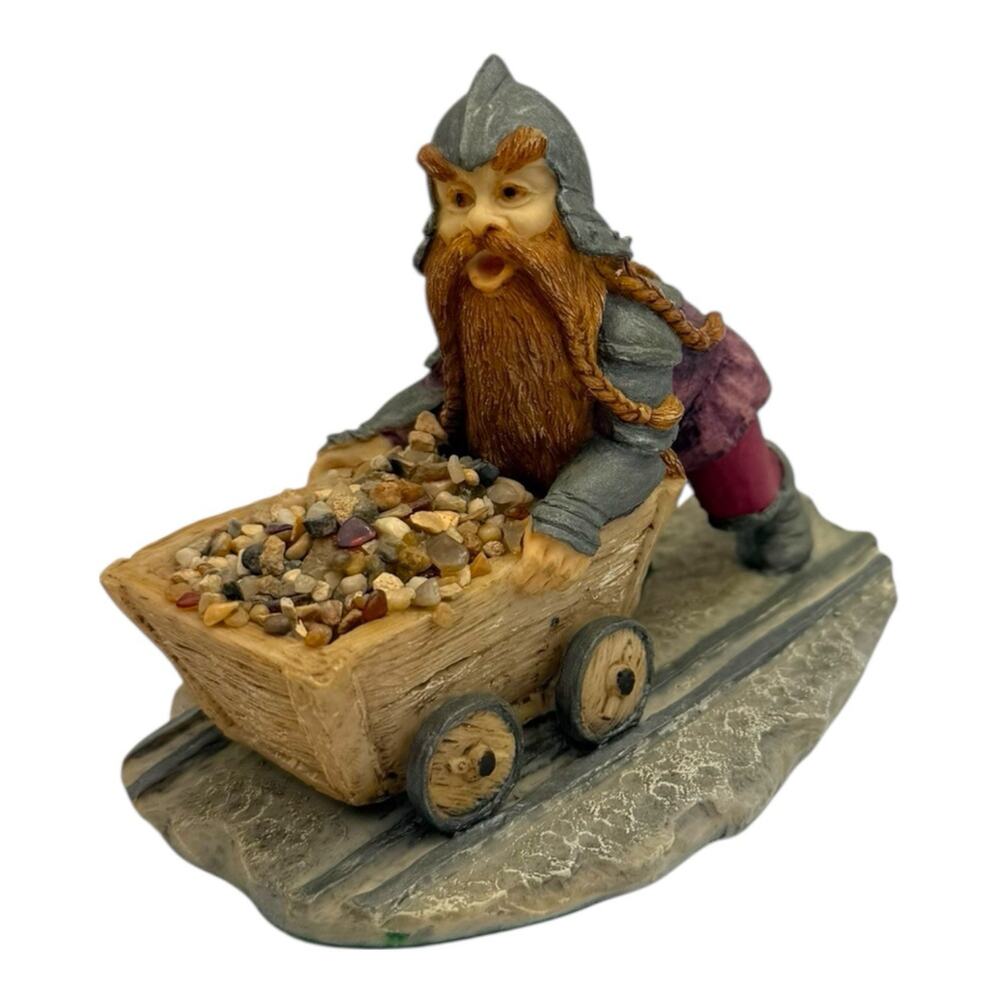 Enchantica EN2014 Dwarf Hepna Pushes Truck Cart Jewels EUC No Box